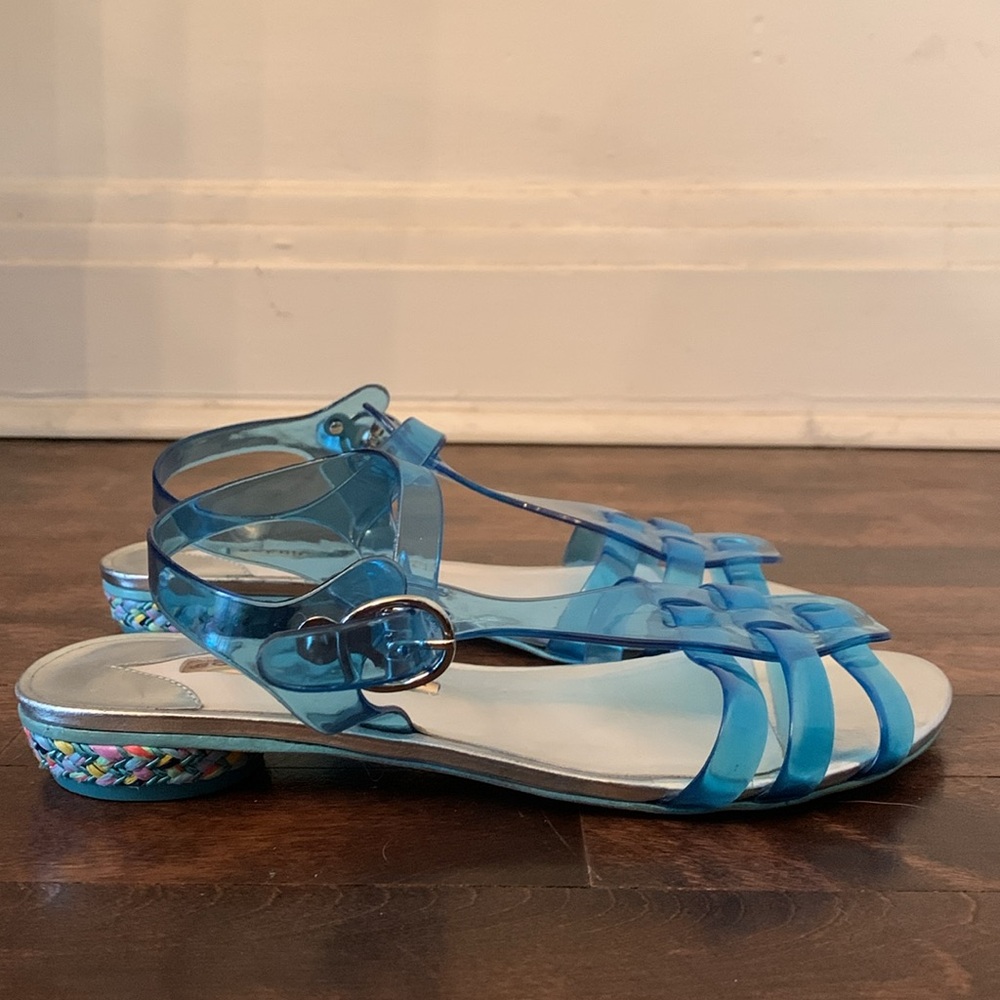 Sophia Webster Blue Flat Sandals Size 38